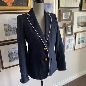 JCrew Navy Linen Blazer